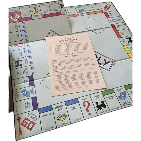 Monopoly Vintage Bookshelf Edition Book Box Grey - Picture 7 of 9